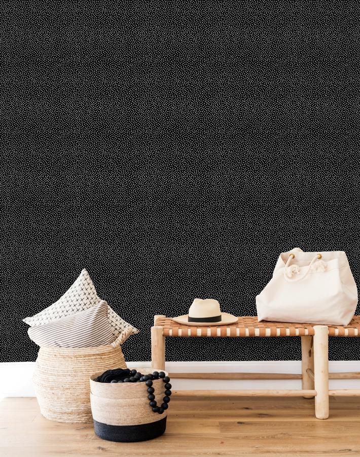'Pebble' Wallpaper by Sugar Paper - Black