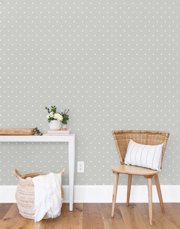 'Polka Dot' Wallpaper by Sugar Paper - Grey