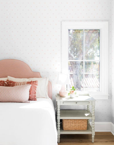 dainty dot pink on white