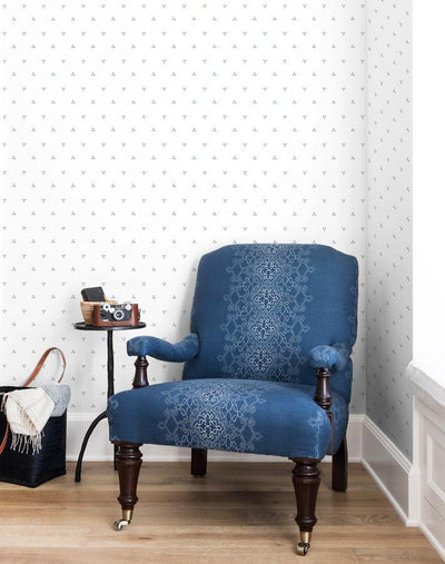 'Dainty Dot' Wallpaper by Sugar Paper - French Blue On White