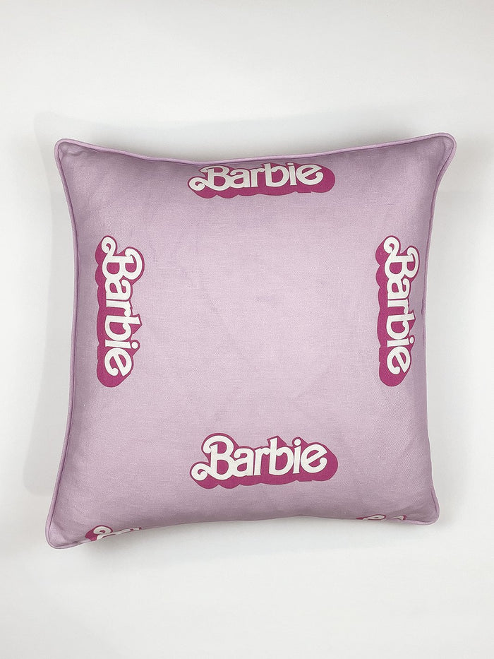 '80's Barbie™ Logo' Throw Pillow - Lavender
