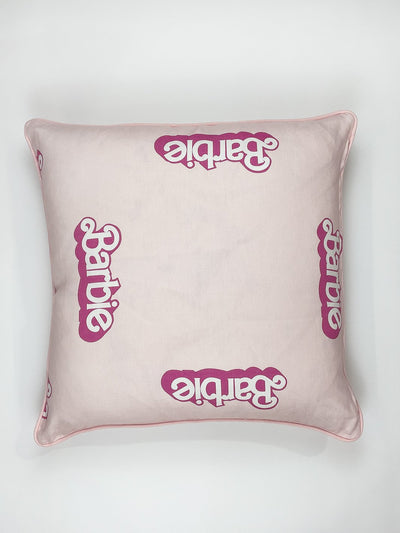 '80's Barbie™ Logo' Throw Pillow - Pink