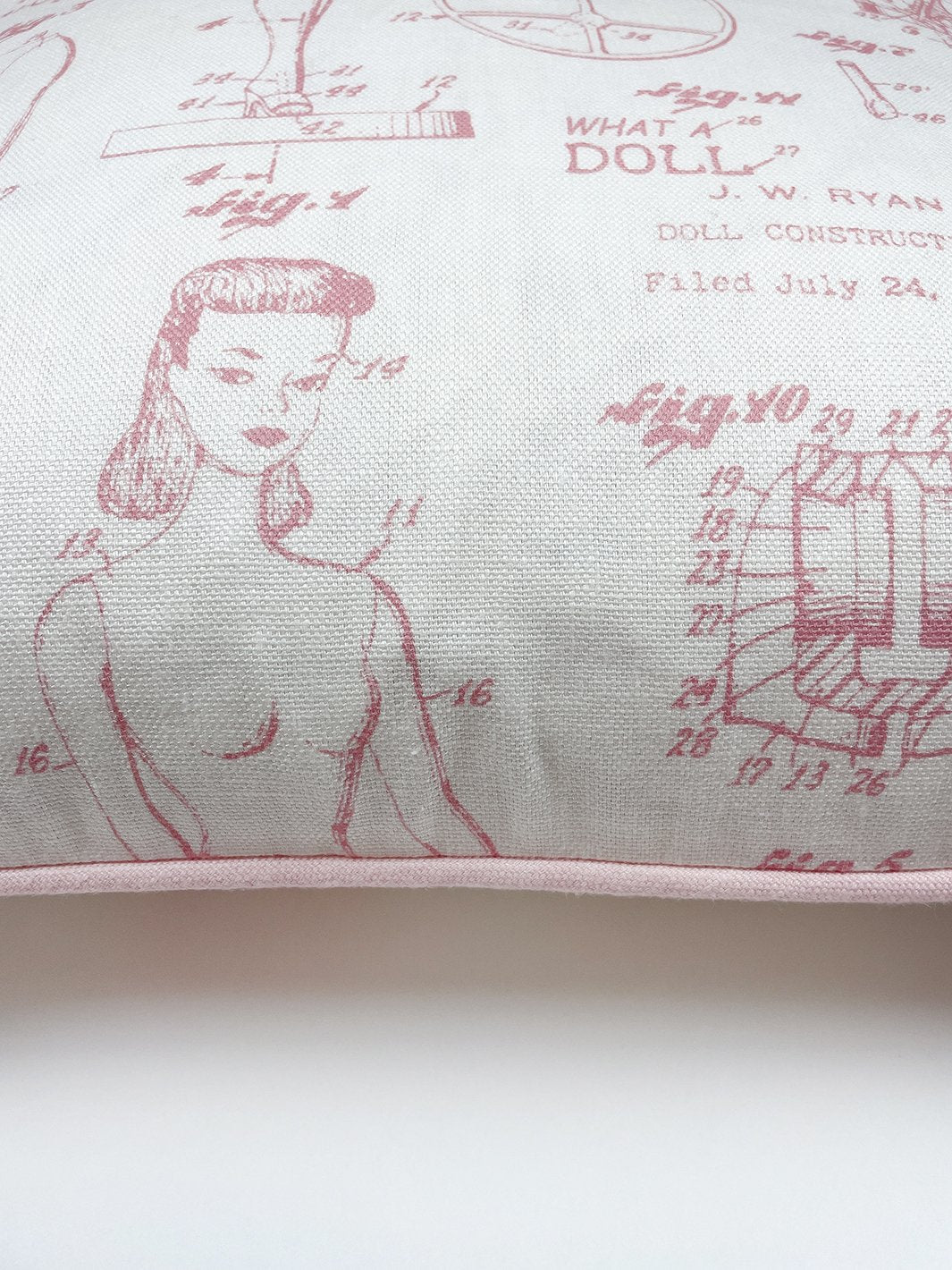 barbie blueprint throw pillow ballet slipper