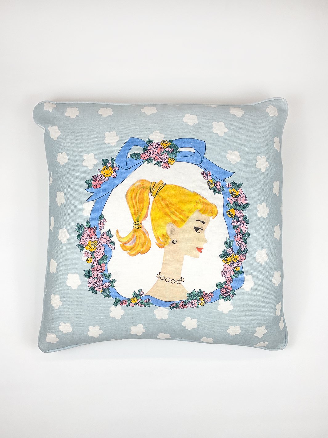 barbie cameo throw pillow sky