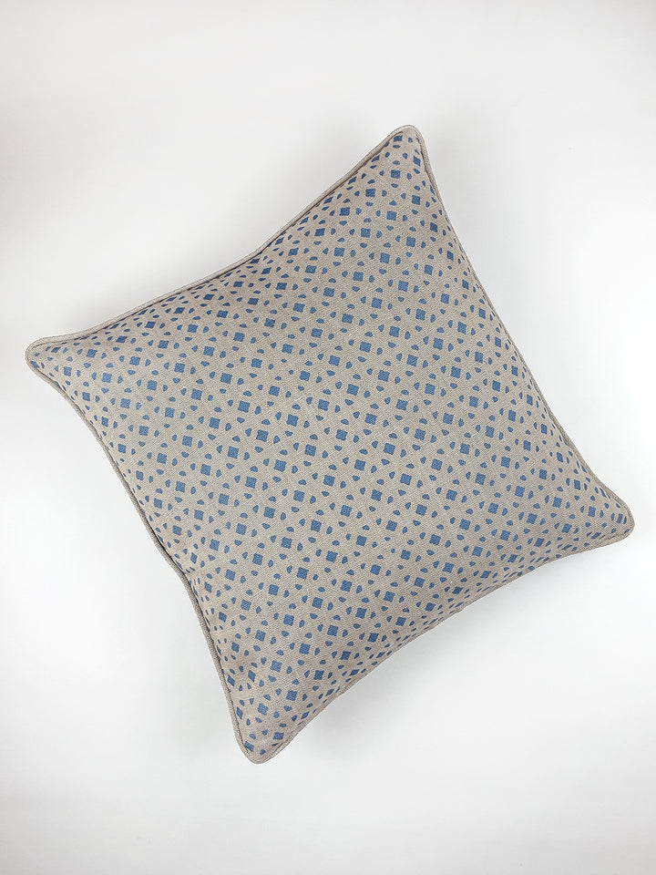 barbie dreamhouse breezeblocks throw pillow blue
