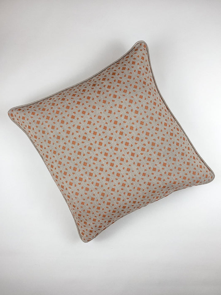 barbie dreamhouse breezeblocks throw pillow orange