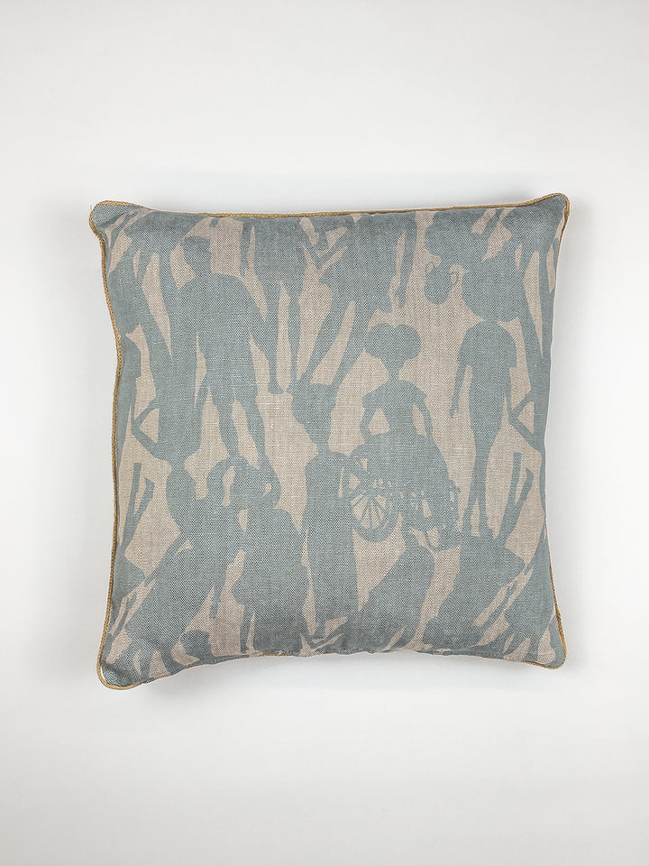 fashionista silhouettes throw pillow by barbie blue