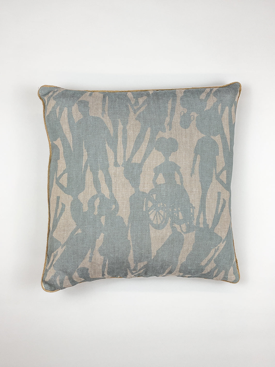 'Fashionista Silhouettes' Throw Pillow by Barbie™ - Blue on Flax Linen