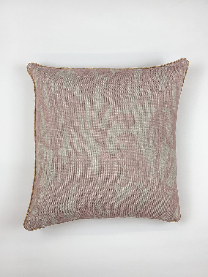 'Fashionista Silhouettes' Throw Pillow by Barbie™ - Pink on Flax Linen