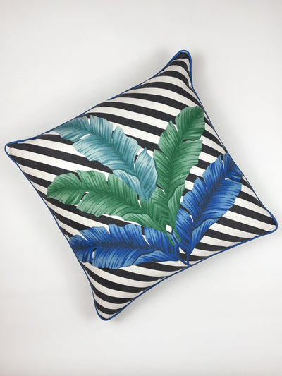 'Barbiestyle™ Isla Palm' Throw Pillow - Verde and Azul