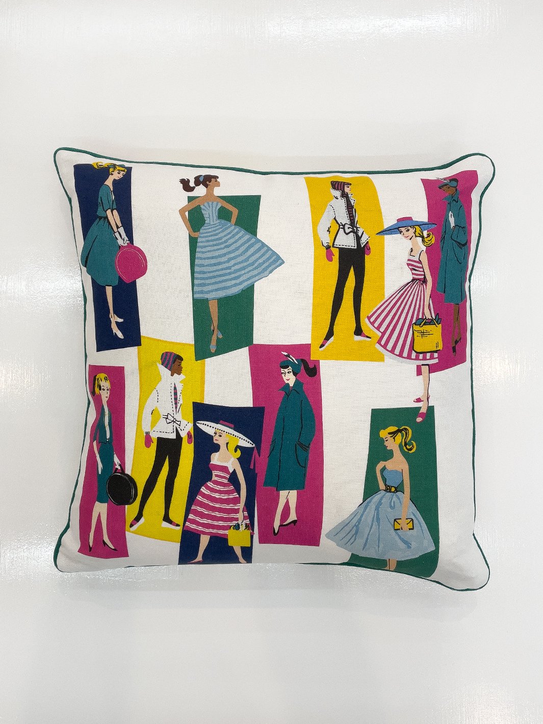 'Mod Shapes' Throw Pillow by Barbie™ - Emerald Berry