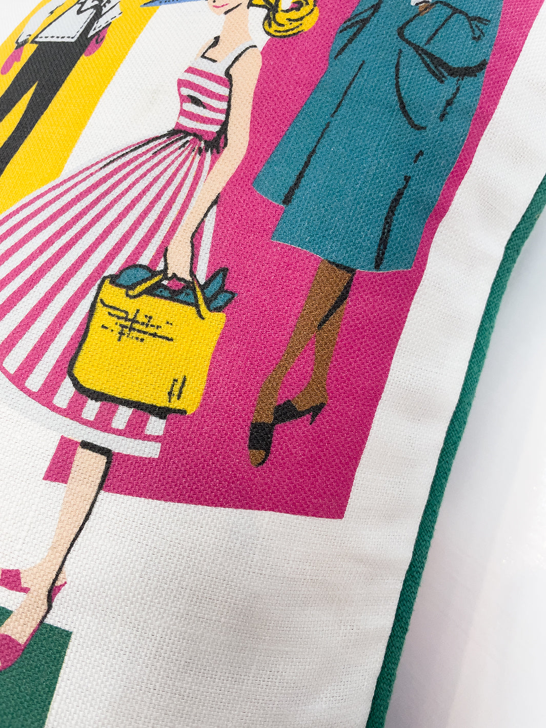 Barbie Fabric by the Yard Mod Shapes Emerald Berry Barbie Material For Sale Wallshoppe