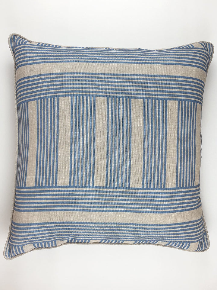 roman holiday grid throw pillow by barbie blue