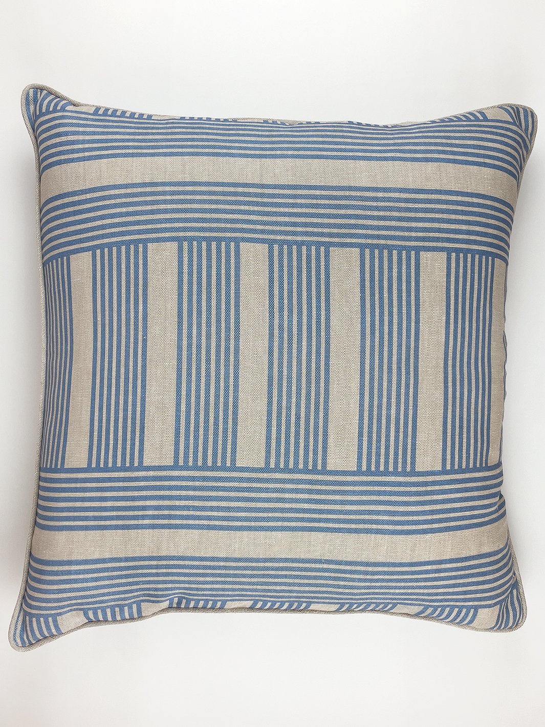 roman holiday grid throw pillow by barbie blue