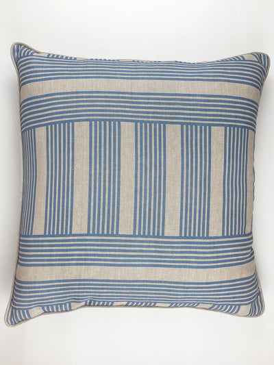roman holiday grid throw pillow by barbie blue