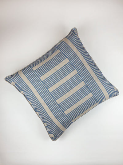 'Roman Holiday Grid' Throw Pillow by Barbie™ - Blue