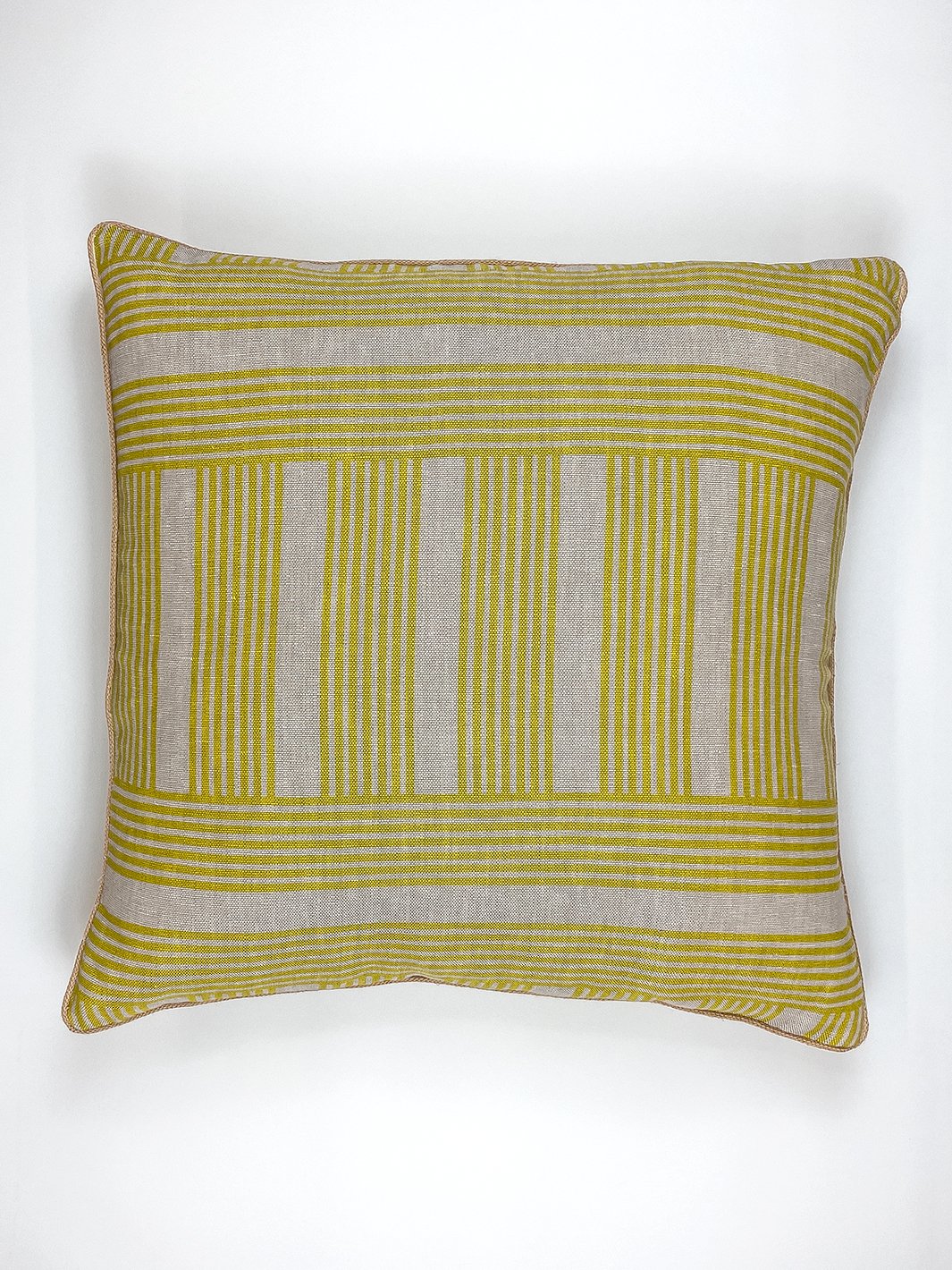 'Roman Holiday Grid' Throw Pillow by Barbie™ - Daffodil