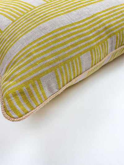 roman holiday grid throw pillow by barbie daffodil