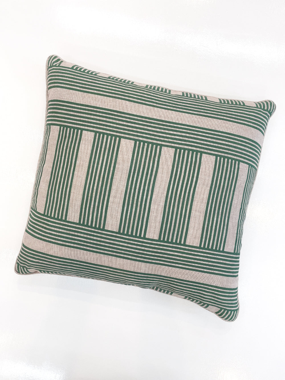 roman holiday grid throw pillow by barbie green
