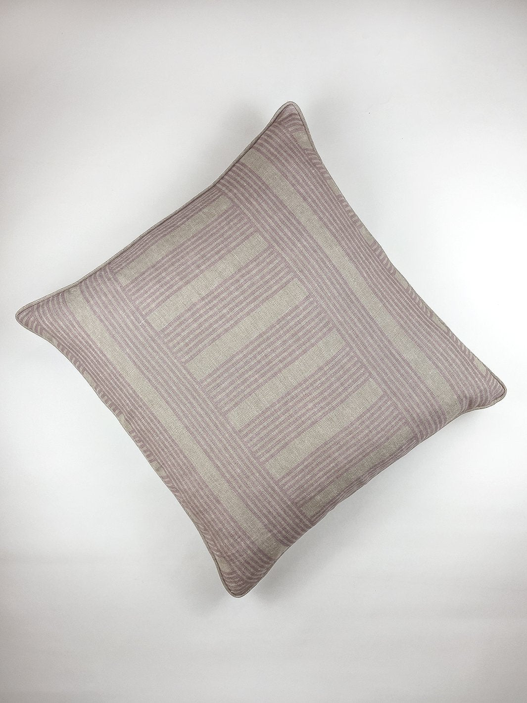 roman holiday grid throw pillow by barbie lilac