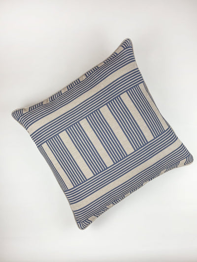 'Roman Holiday Grid' Throw Pillow by Barbie™ - Navy