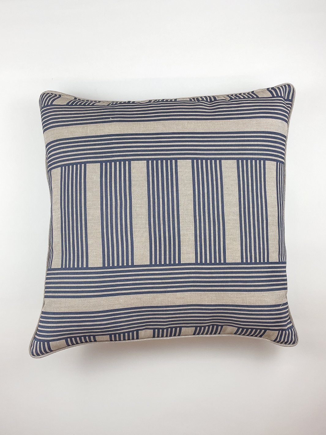 roman holiday grid throw pillow by barbie navy