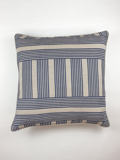 'Roman Holiday Grid' Throw Pillow by Barbie™ - Navy