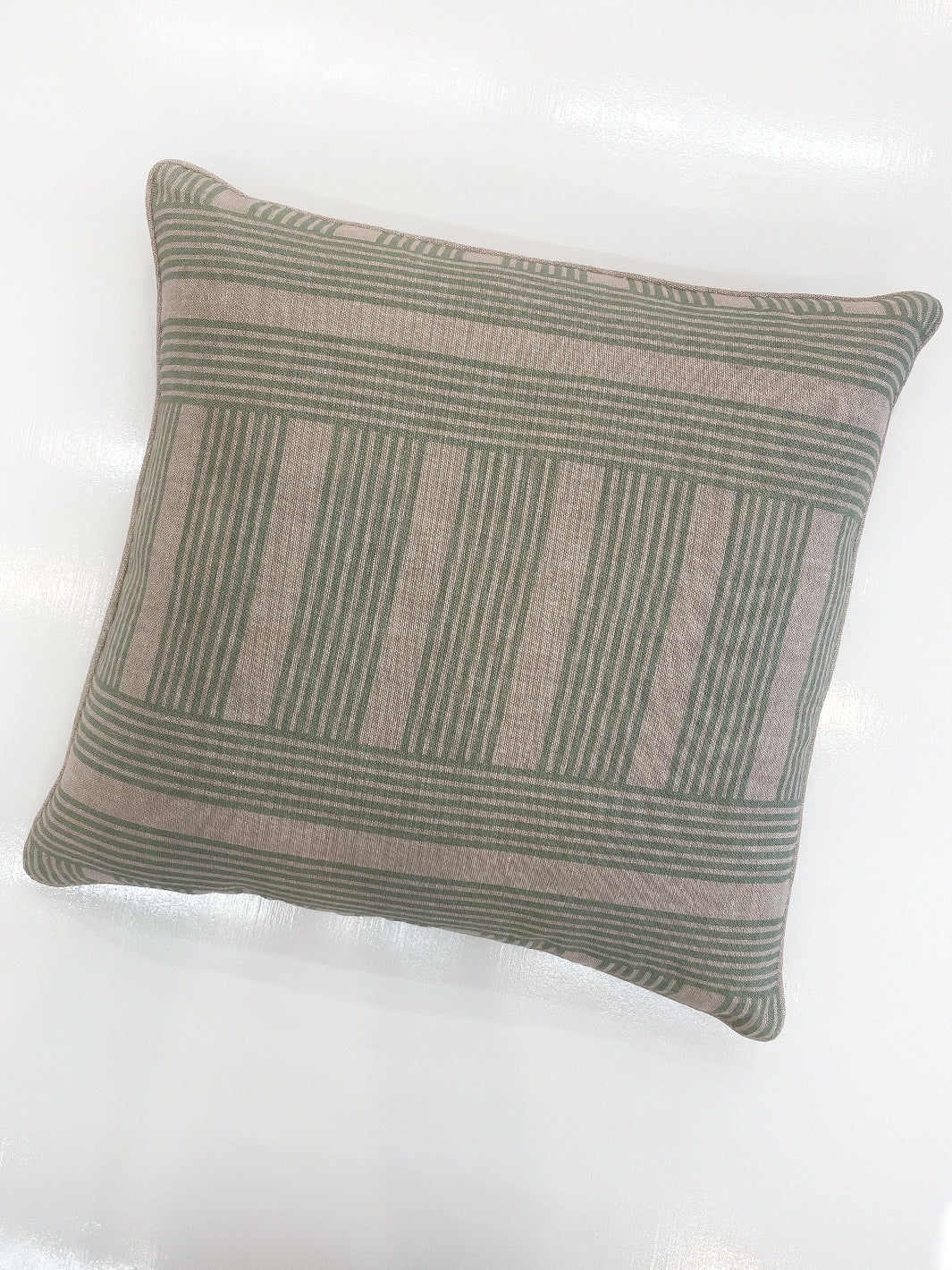 'Roman Holiday Grid' Throw Pillow by Barbie™ - Spring Green