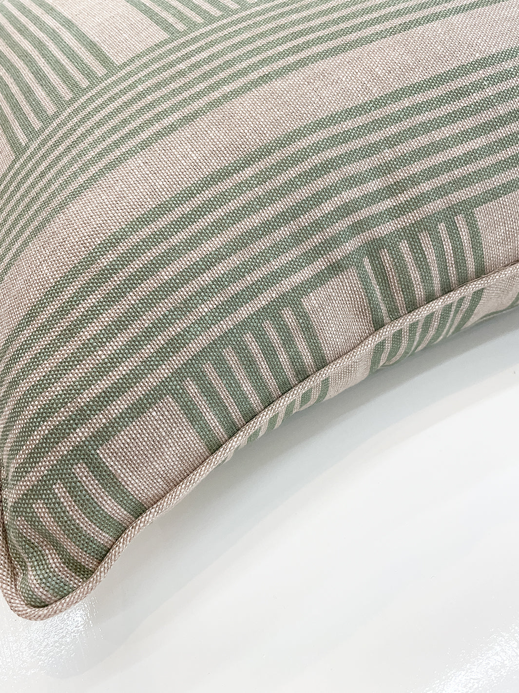 roman holiday grid throw pillow by barbie spring green