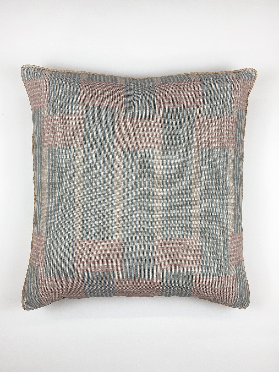 roman holiday woven throw pillow by barbie baby blue and pink