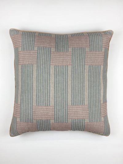 'Roman Holiday Woven' Throw Pillow by Barbie™ - Baby Blue and Pink