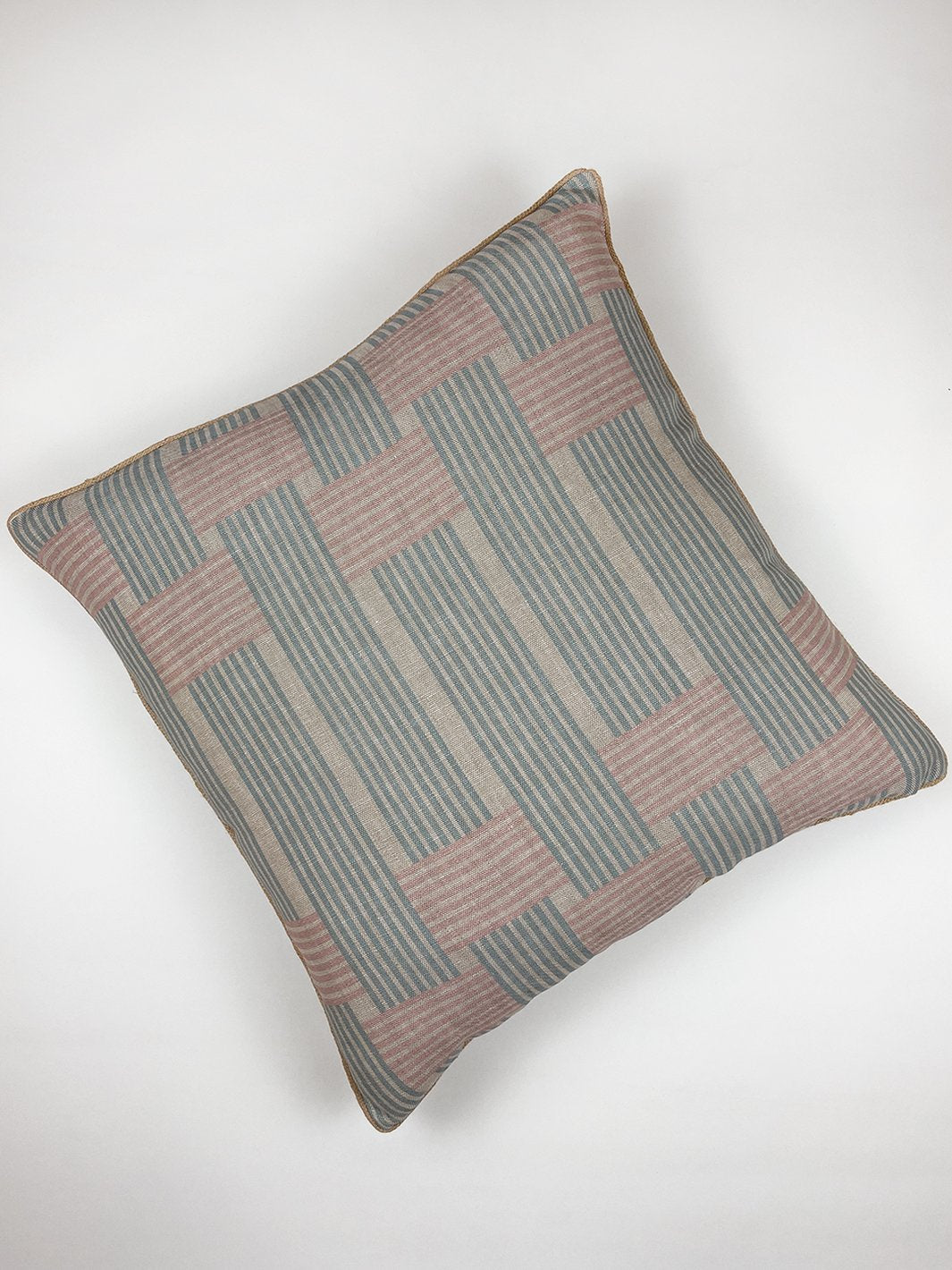 roman holiday woven throw pillow by barbie baby blue and pink