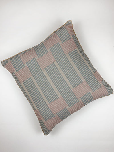 roman holiday woven throw pillow by barbie baby blue and pink