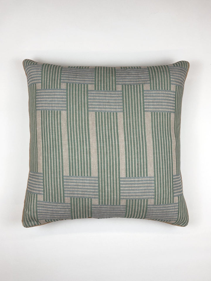 roman holiday woven throw pillow by barbie caribbean blue