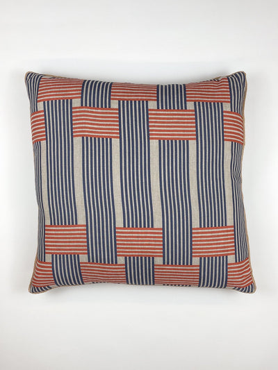 'Roman Holiday Woven' Throw Pillow by Barbie™ - Navy and Red