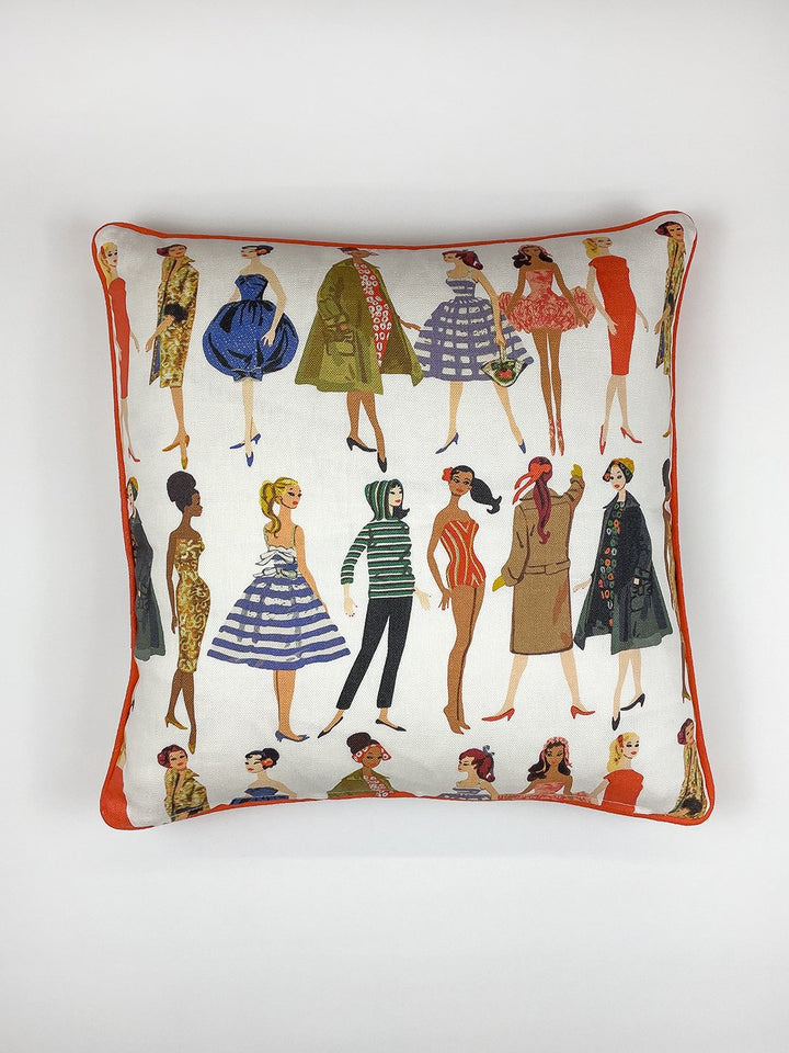 vintage illustration throw pillow by barbie white