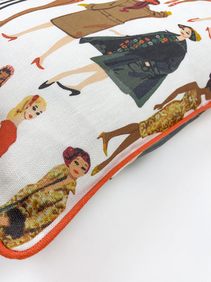fabric by the yard vintage illustration white