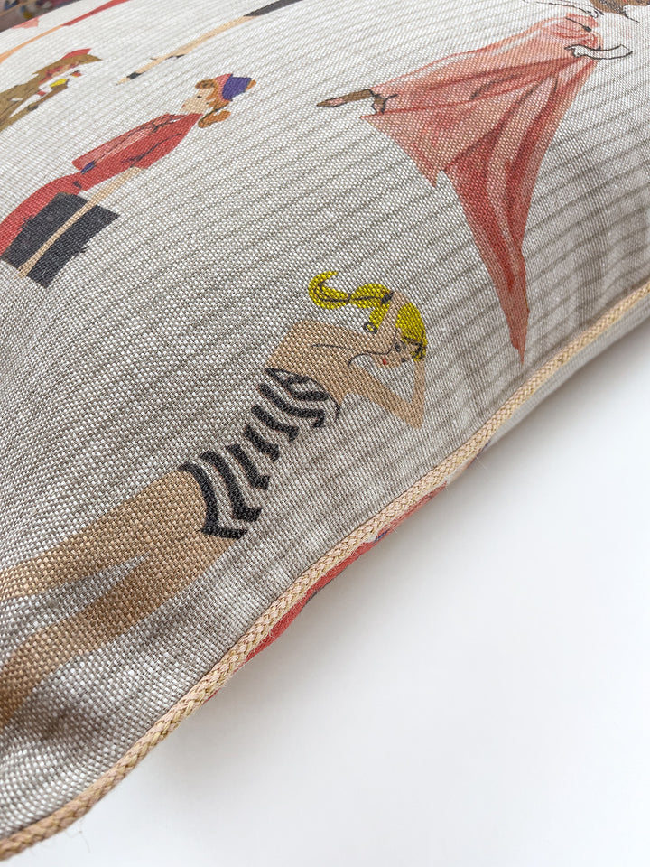 fabric by the yard vintage pinstripe sand
