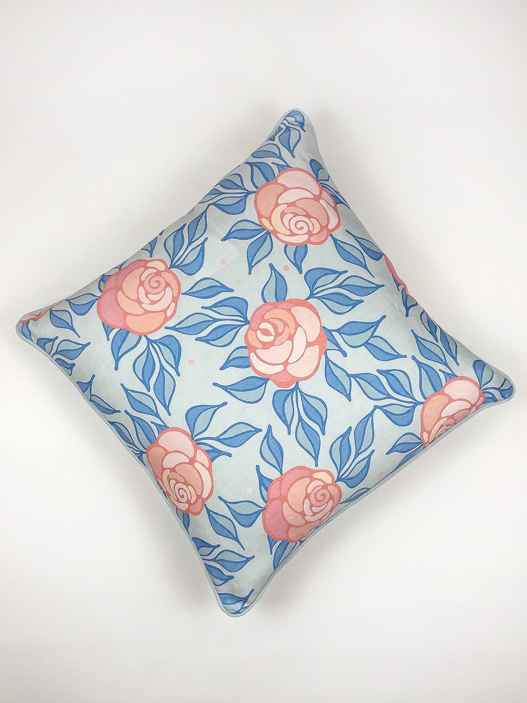 groovy floral throw pillow by barbie baby blue