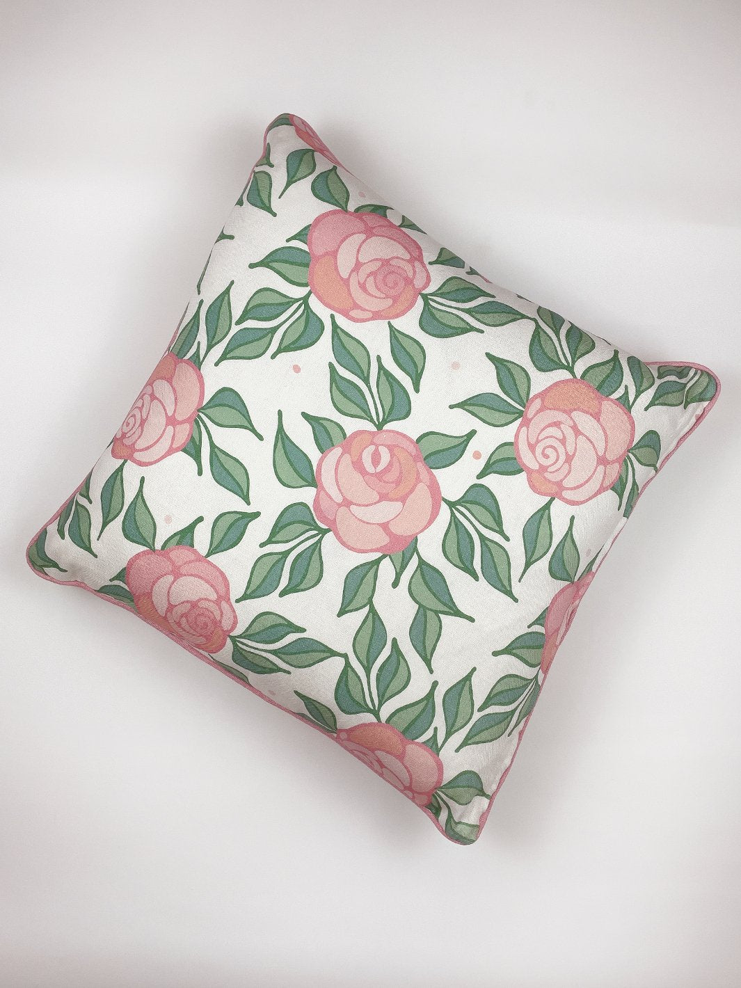groovy floral throw pillow by barbie ballet slipper