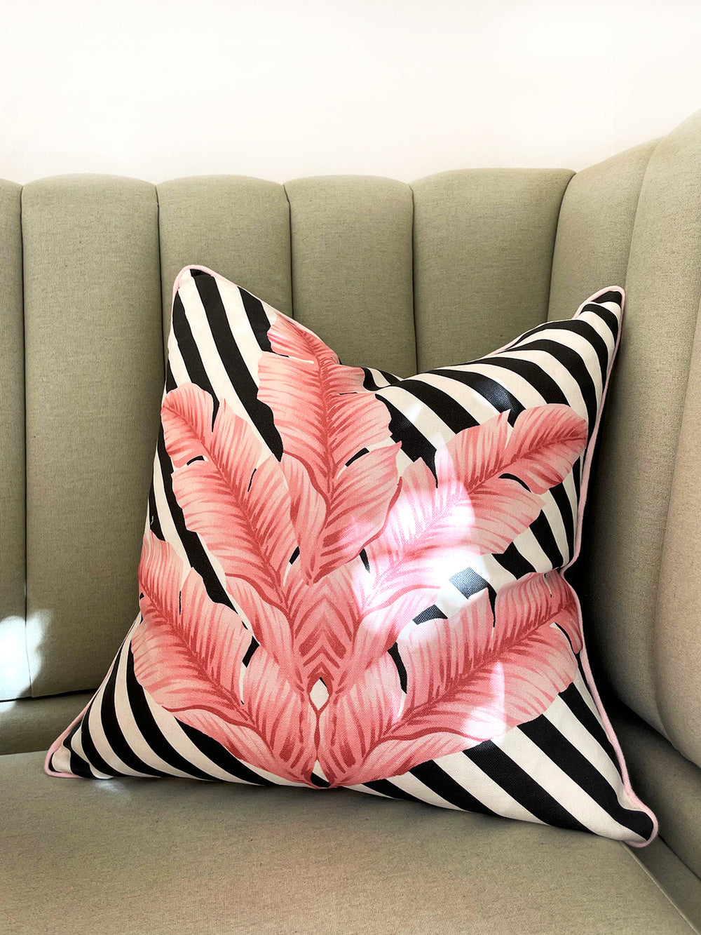 fabric by the yard isla palm flamingo