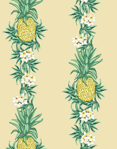 'Pineapple Express' Wallpaper by Nathan Turner - Beige