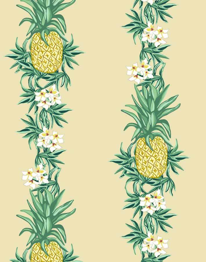 'Pineapple Express' Wallpaper by Nathan Turner - Beige