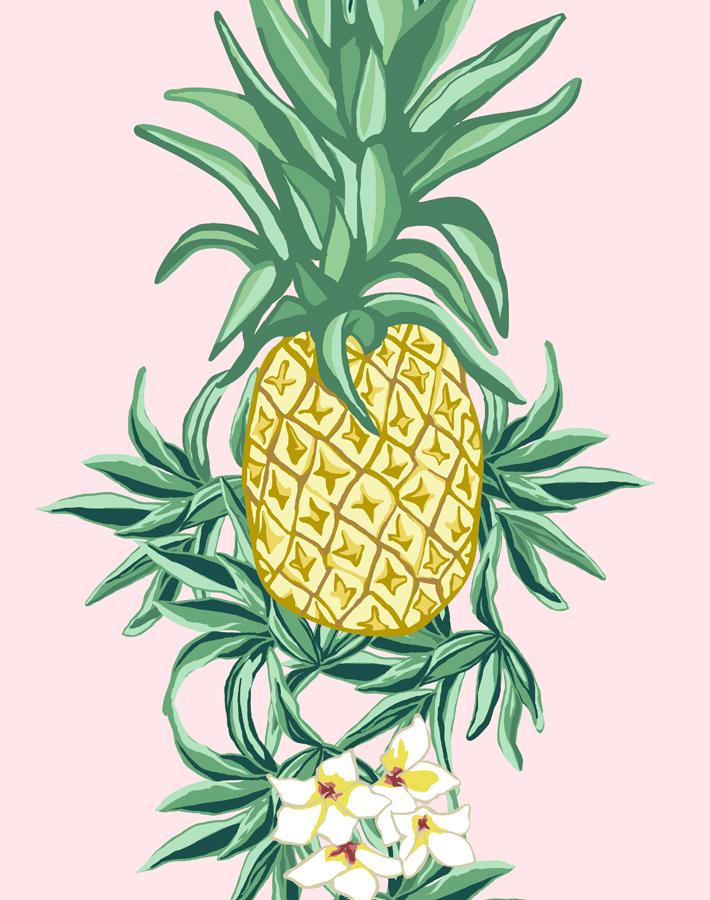 'Pineapple Express' Wallpaper by Nathan Turner - Pink