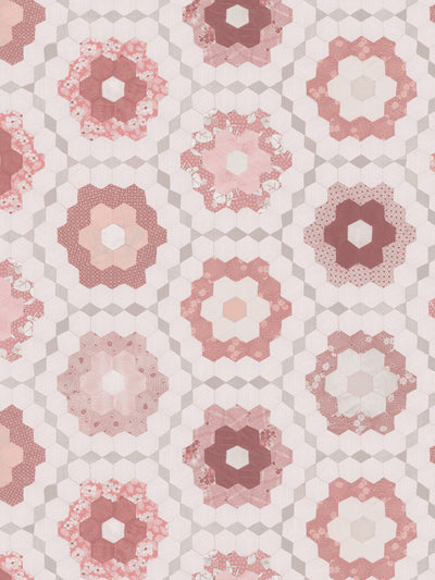 pinwheel quilt wallpaper chris benz antique pink