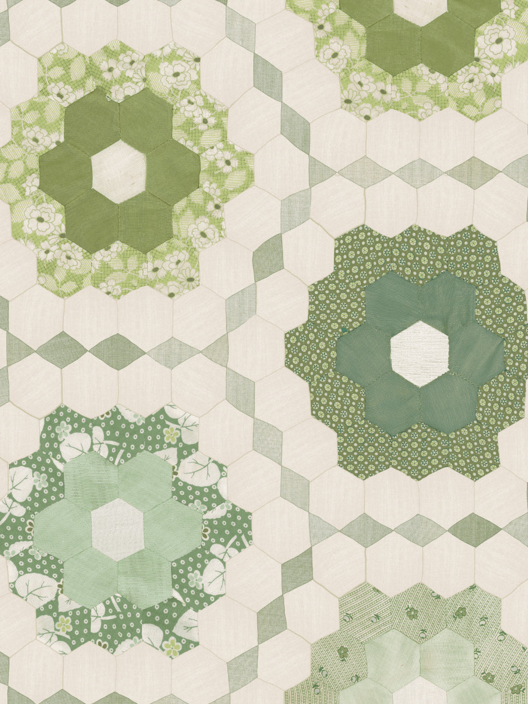 'Pinwheel Quilt' Wallpaper by Chris Benz - Green