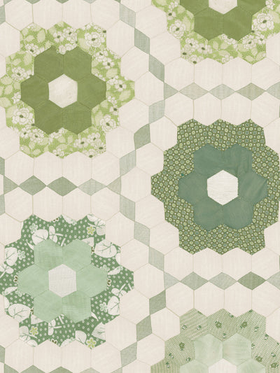 'Pinwheel Quilt' Wallpaper by Chris Benz - Green