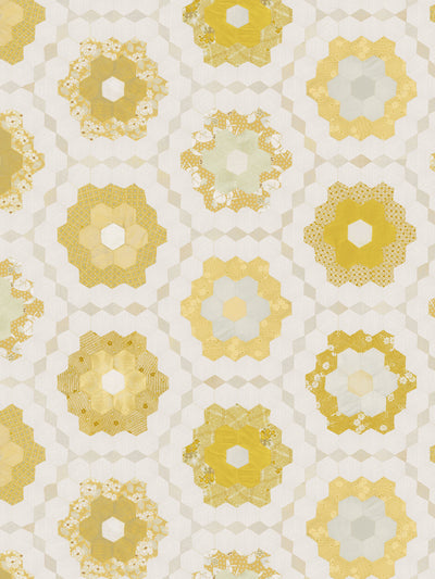 'Pinwheel Quilt' Wallpaper by Chris Benz - Yellow