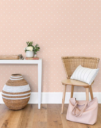 'Polka Dot' Wallpaper by Sugar Paper - Pink