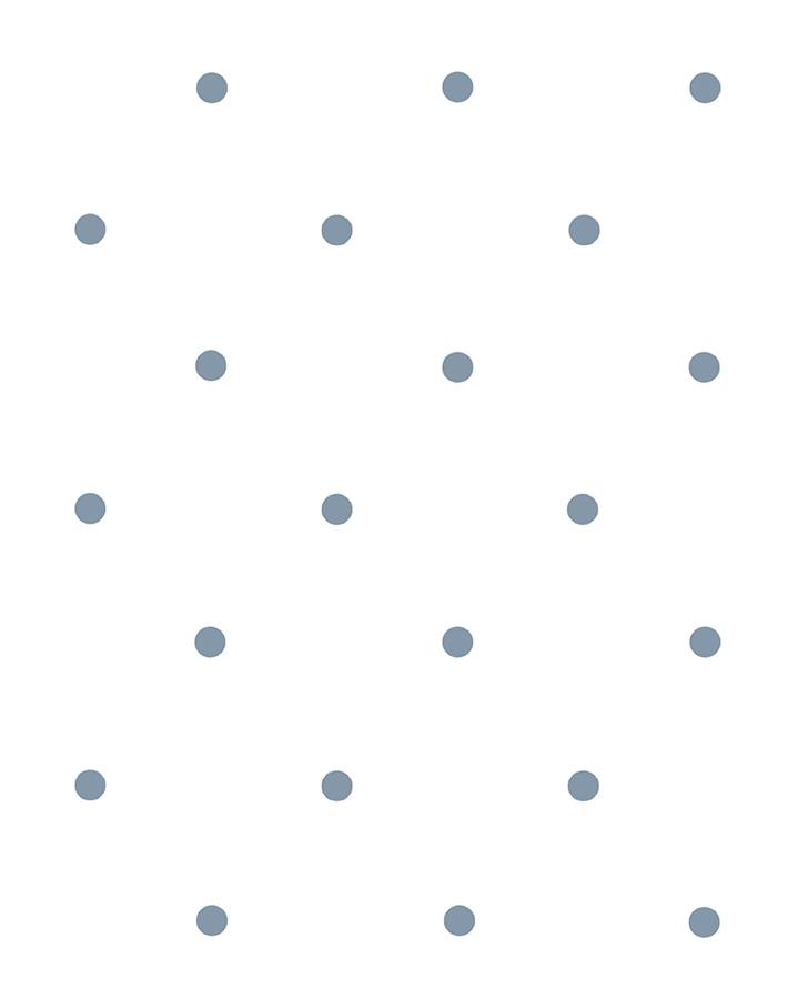 polka dot french blue on white